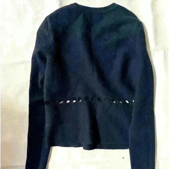 BRAND NEW BAILEY 44 BLACK ROCKSTAR Queen of scotts sweater CUTOUT TOP SIZE XS - Picture 5 of 6